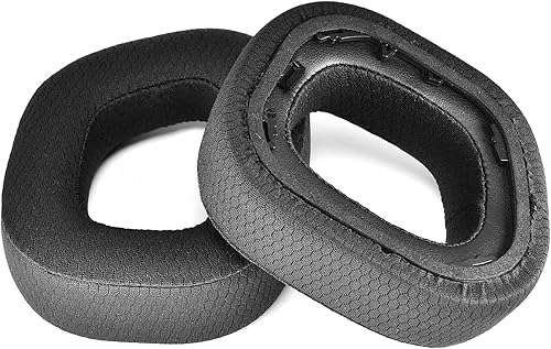 Miniatura 3 de VEKEFF HS80 - Almohadillas de repuesto para auriculares inalámbricos Corsair HS80 RGB malla de tela negro