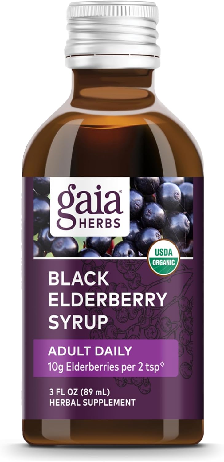 Gaia Herbs Black Elderberry (Sambucus Nigra) Syrup Adult