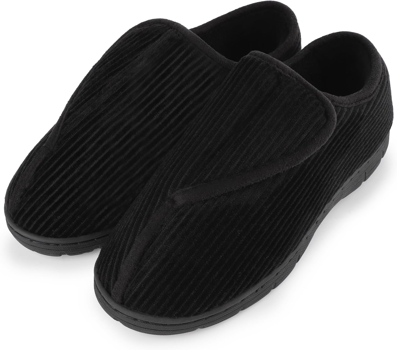 Mens Slippers Easy Close Memory Foam Slipper Wide Fit Adjustable Diabetic Slippers for Edema and Swollen Feet Sizes UK6-13