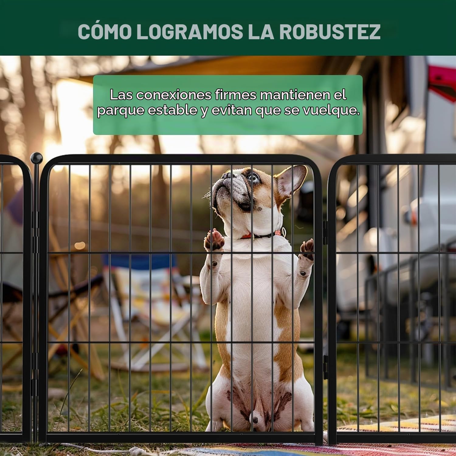 HEYOUTH Parque para Perros 12 Paneles,Vallas para Perros H60cm,Barrera para Perros de Metal Plegable,con Puerta Cerradura,para para Interiores, Exteriores, Conejo, Cercado, Corral Perro