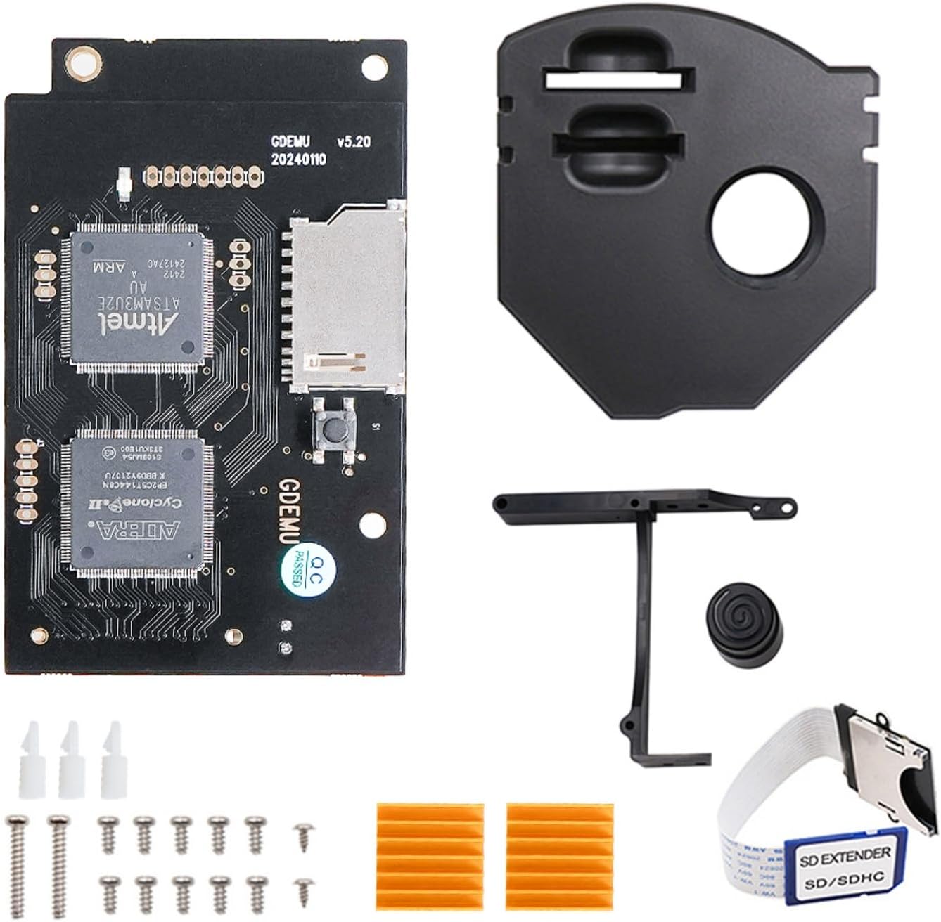 BITFUNX GDEMU V5.20b Optical Drive Simulation Board, Repair Part Optical Drive for Game Console VA1 Host, for SEGA Dreamcast DC VA1 Console SD Extension (Large)