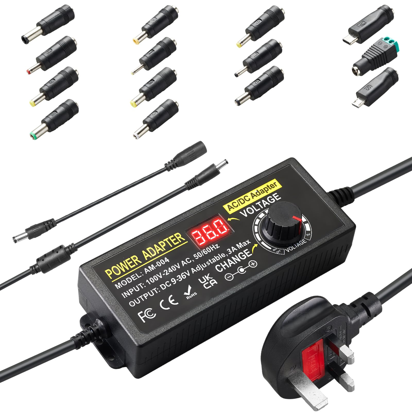 電源ユニット AC 100V-240V - DC 12V 30A 24V 15A 36V 10 108W Adjustable Power Supply Adapter 9V~36V 3A, Universal AC100V