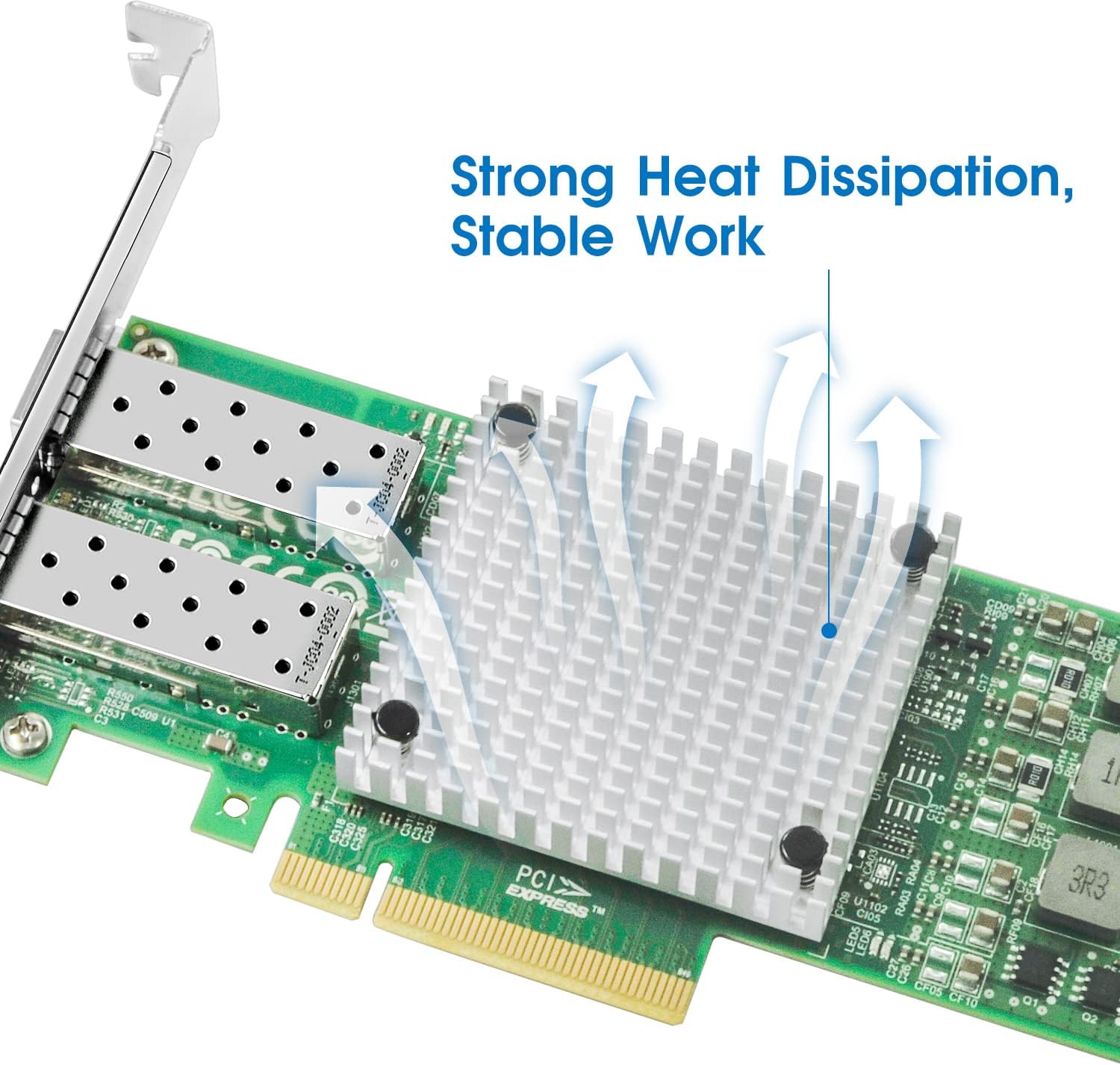 10Gb Network Card with Broadcom BCM57810S Chip,Dual-SFP+ Ports PCI Express Ethernet Adapter Support Windows Server/Linux/VMware