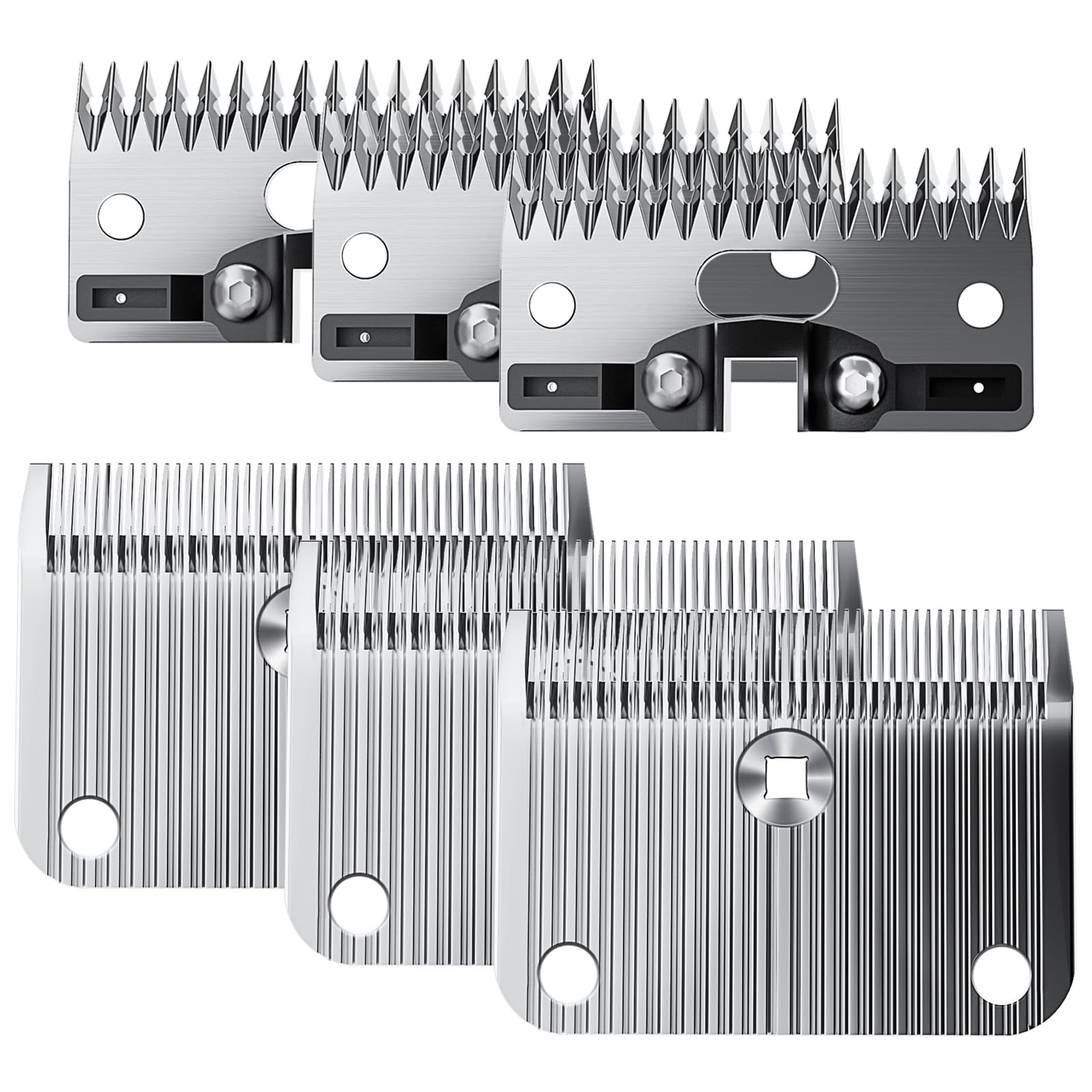 A2/AC Medium Blade Compatible with Lister Star, Legend, Liberty, and Fusion Animal Clippers, Cut Length 3/32 in (2.5 mm), 3 Packs