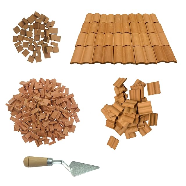 Cayway 190 PCS Ladrillos en Miniatura, Tejas en Miniatura