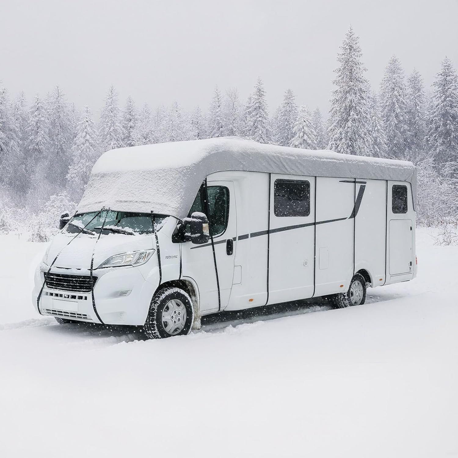 Heavy Duty RV Roof Cover Waterproof UV Resistant Snow Proof Cover for 16ft to 44ft RVs Motorhomes Travel Trailers Popup & Truck Campers 3000PA 210D Oxford Fabric (28 * 10ft, Grey)