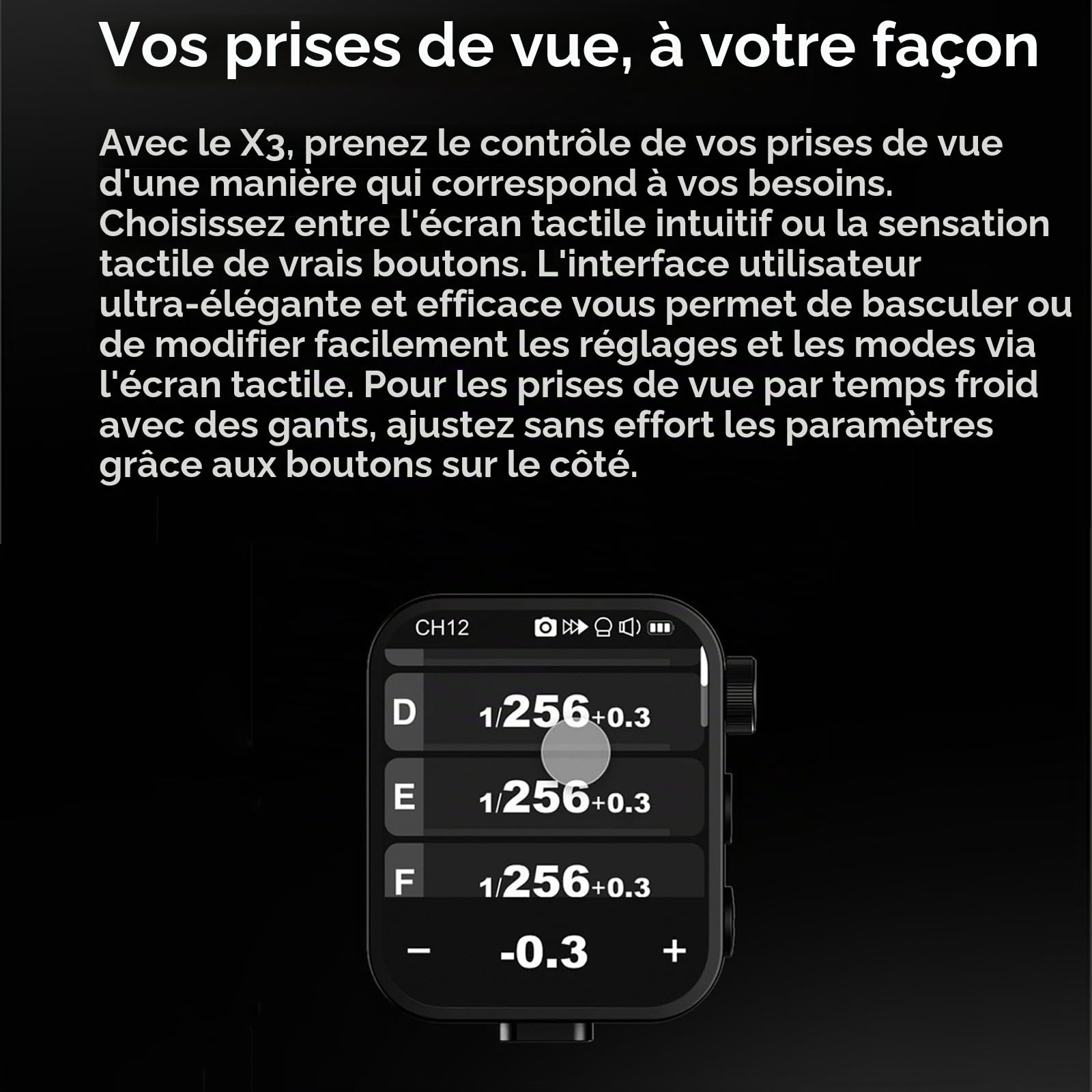 GODOX X3S X3 S X3-S Déclencheur de Flash sans Fil TTL, émetteur de Flash à écran Tactile pour appareils Photo Sony, Batterie intégrée (Version de Mise à Niveau Godox X2T / Xpro/XProII)