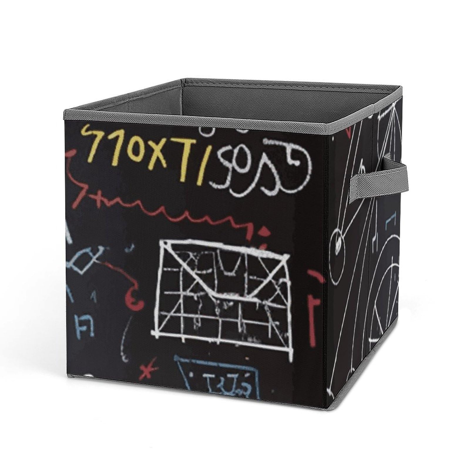 Cube de rangement pliable imprimé mathématiques pour vêtements