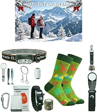 Calendrier de l'Avent 2026, kit d'outils à main de bricolage pour le camping et la randonnée (Vert)