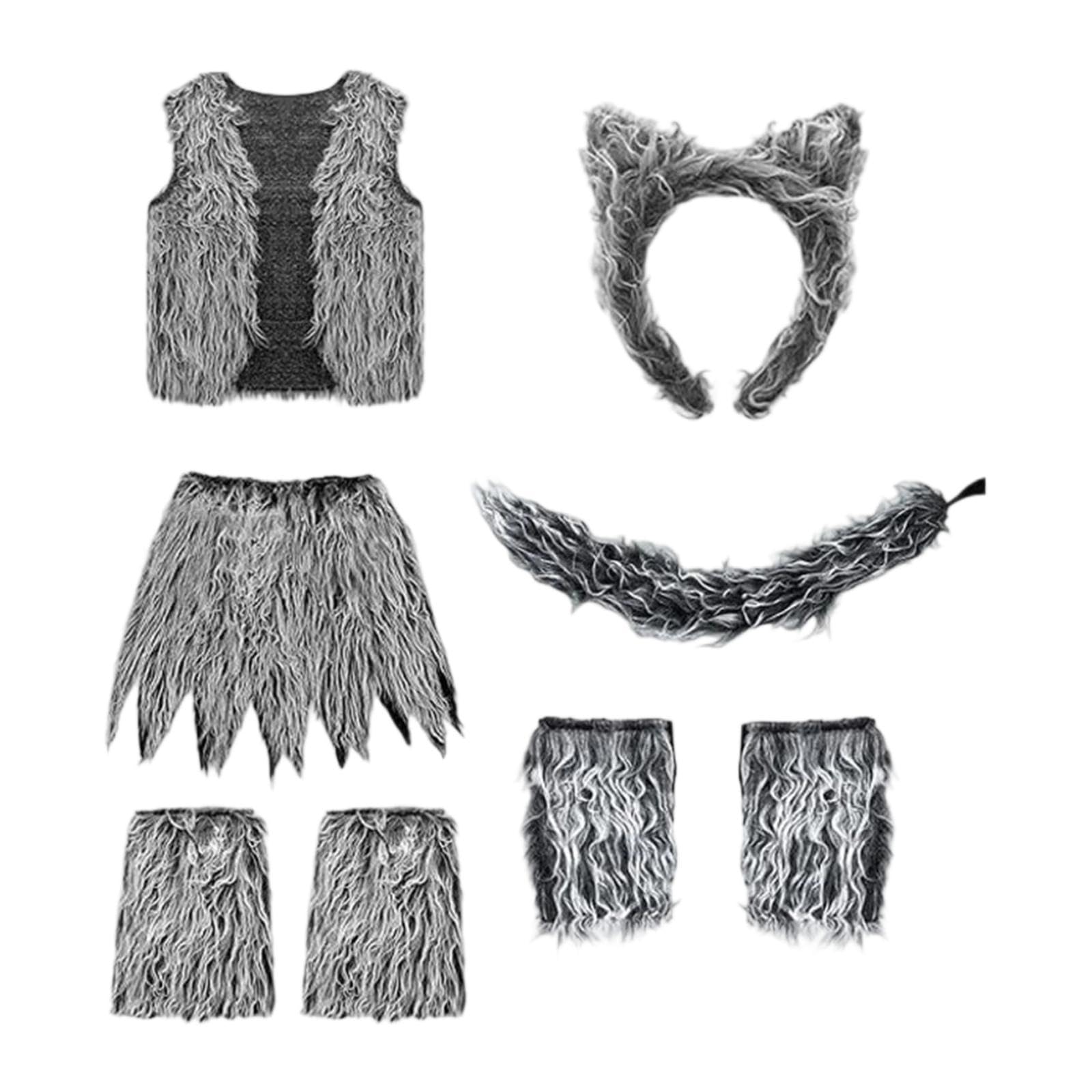 Set Costume per Bambini: Copricapo, Fascia, Gilet E Gonna per Spettacoli E Giochi di Ruolo.
