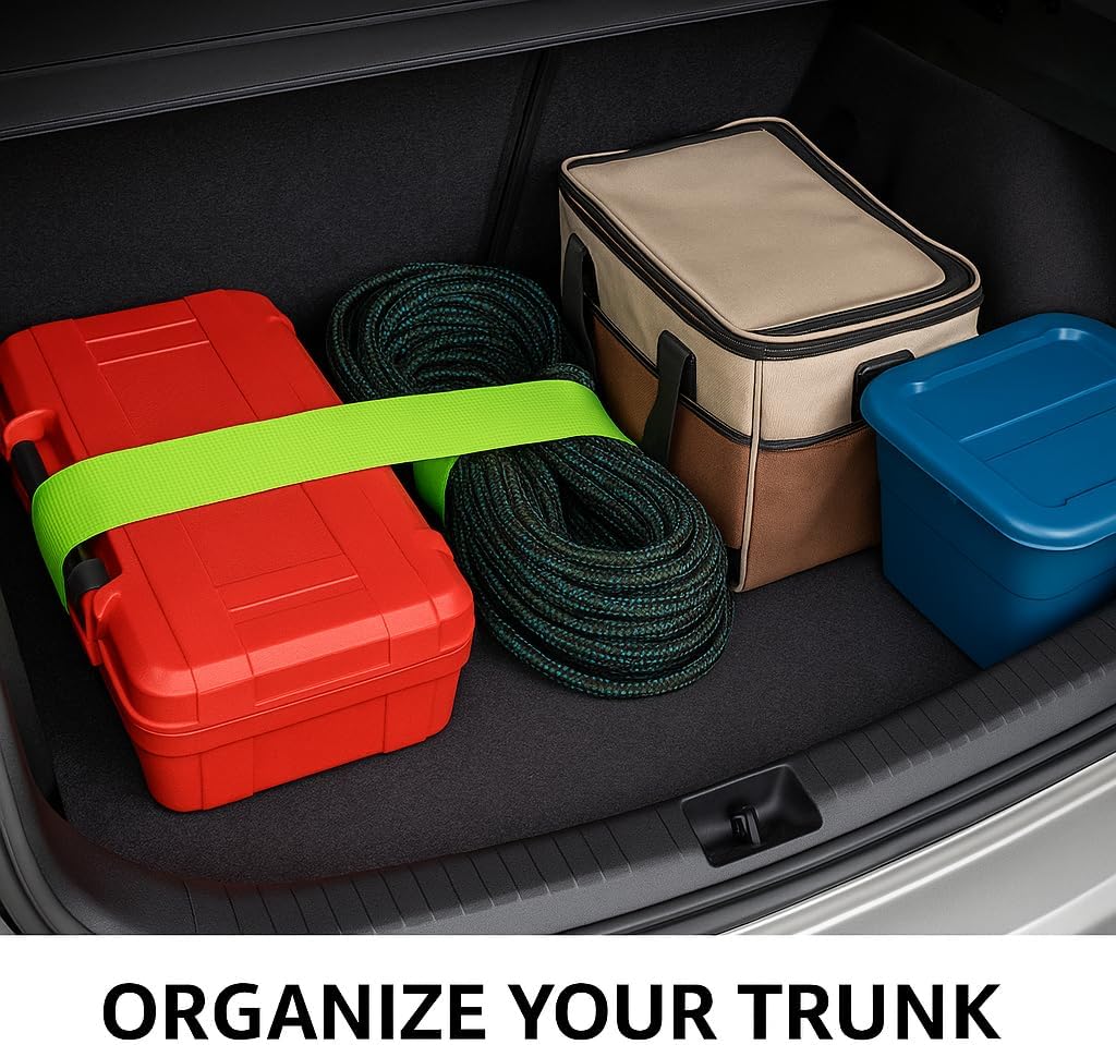2-Pack Adjustable Luggage Straps with Buckles – Heavy Duty 1 Inch Suitcase Straps for Travel, 9.8ft Durable Packing Straps for Checked Bags