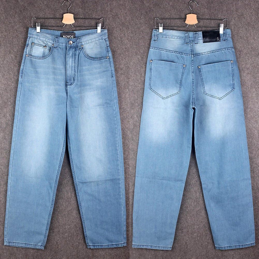 お早めに!! [トンデムン] メンズ デニムパンツ ゆったり バギーパンツ ボトムス 極太 カーゴパンツ 大きいサイズ ヒップホップ KZ-022