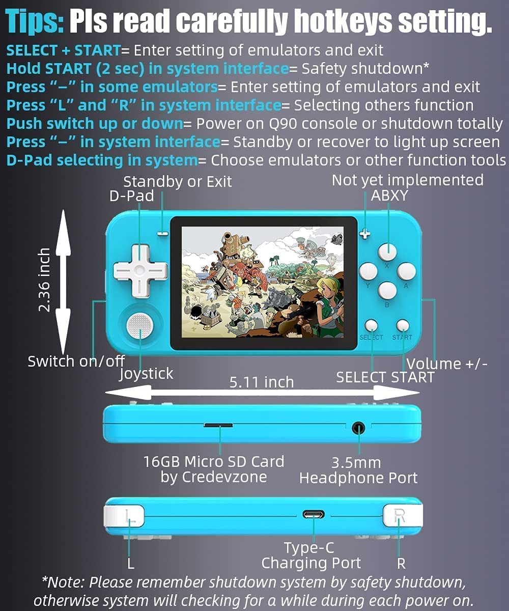 Console per Videogiochi Portatili retrò da 3 Pollici Giochi Classici Integrati Batteria Ricaricabile Console per Videogiochi Portatili in Stile Portatile F,Regalo di Natale per Bambini