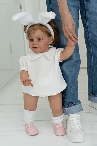 Miniatura 2 de iCradle Muñecas de bebé Reborn realistas de 24 pulgadas y 23.6 in, cuerpo suave, muñecas de bebé recién nacidas, muñecas de bebé de la vida real,