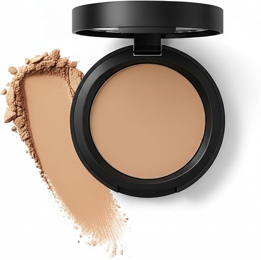 Auric BlendEasy Compact Powder | Earthy Tan, 9g | Lightweight, Matte Finish, Oil-Free | Long-Lasting, Suitable for All Ski...