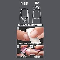 Vista 8 de imPRESS Uñas postizas a presión de color, Halloween, sin necesidad de pegamento, negras, almendra mediana, 33 unidades.