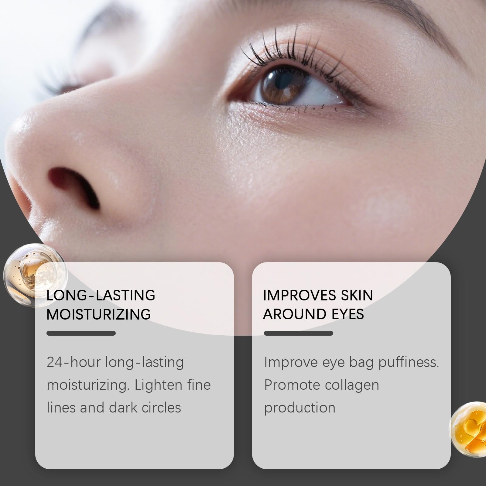 Instant Firm Temporary Eye Tightener with Brush,Perfection Eye Tightener,Instant Temporary E/ye Bag T/ightener,E/ye Tightening Cream with Smoothing Formula,Visibly Reduce Fine Lines Wrinkles 20g - Image 4