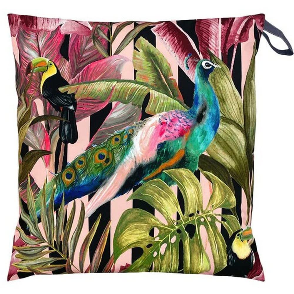 Evans Lichfield Toucan And Peacock Tropical Outdoor Cushion Cover from B&Q