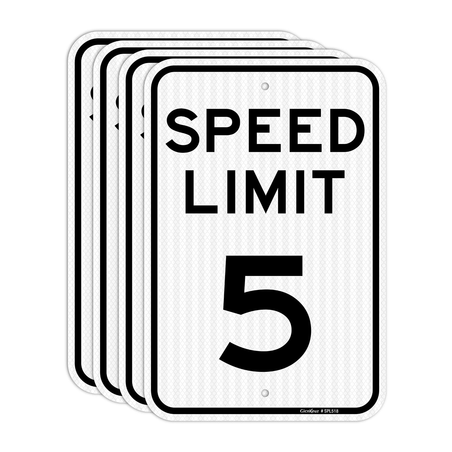 GicnKeuz Speed Limit 15 MPH Sign, 18" x 12" Slow Down Sign, Traffic Engineer Grade Reflective Aluminum, Fade Resistant, 2 Pre-drilled Holes, Outdoor Use (1-Pack) — Amazon image 8