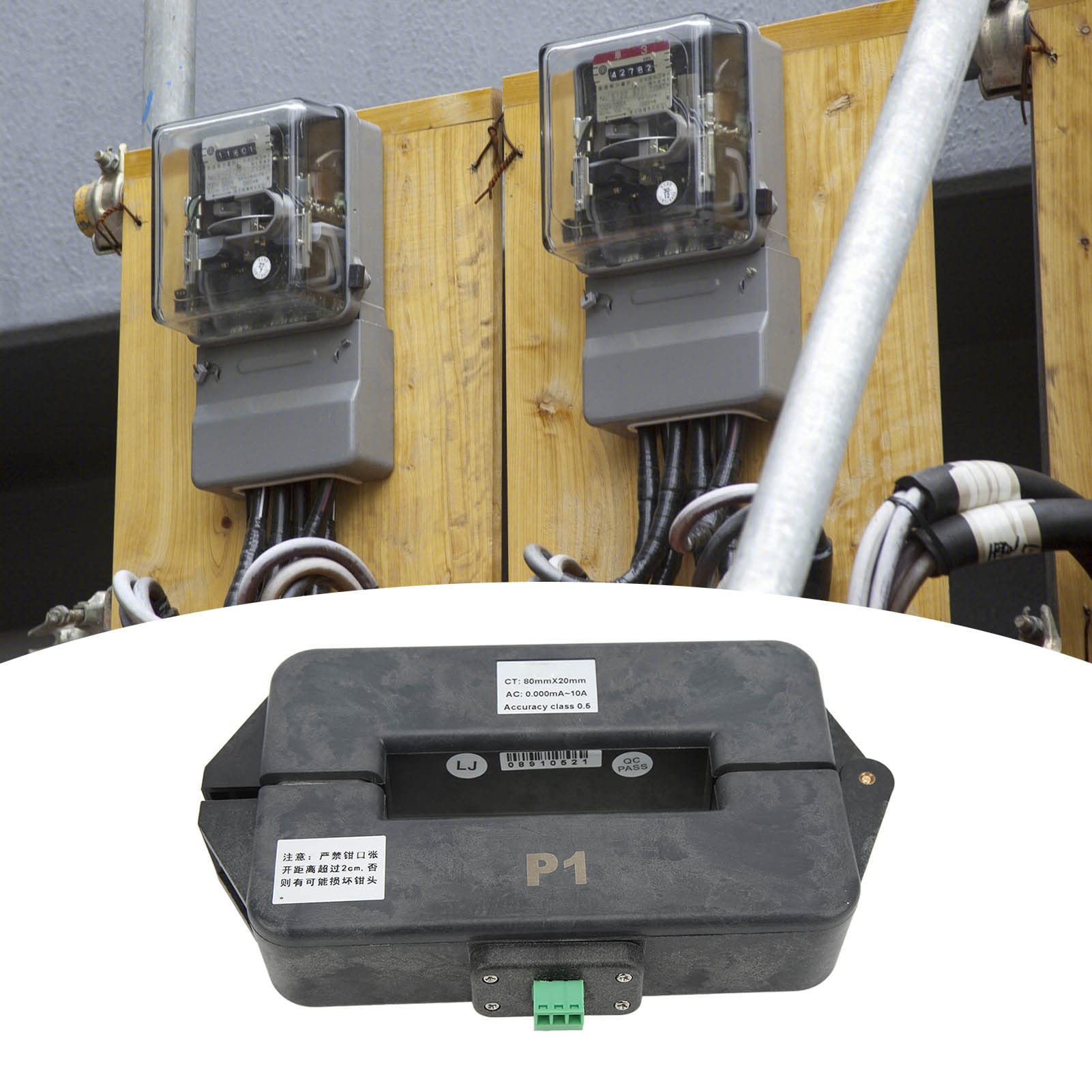 Jeanoko ETCR080KU Czujnik Prądu Upływu Przenośny Transformator Cęgowy o Wysokiej Dokładności do zastosowań Przemysłowych ABS 80 X 20 Mm