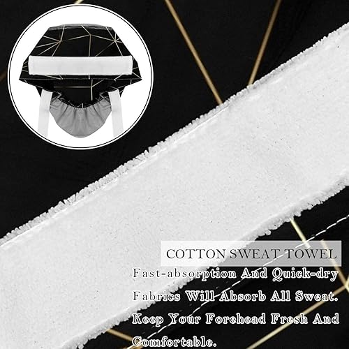 Miniatura 2 de FFLOWER Gorras de trabajo con botón rosa pastel blanco lunares cola de caballo titular de lazo trasero sombrero para mujer pelo largo, Multicolor 03