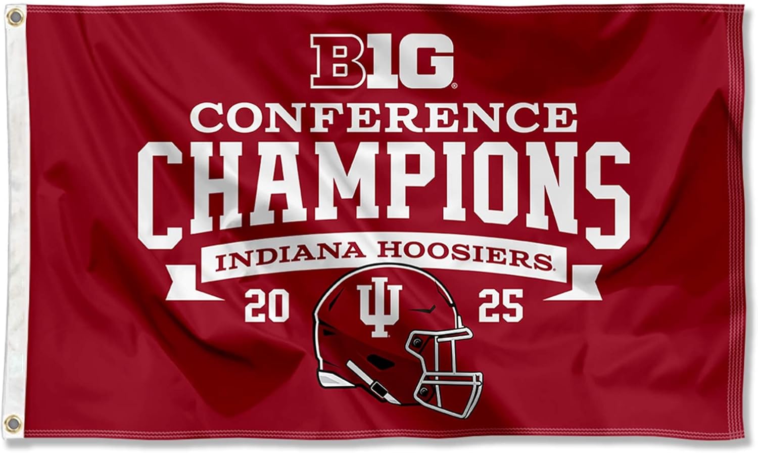 Indiana Hoosiers 2025 Big 10 Champions 3x5 Grommet Flag