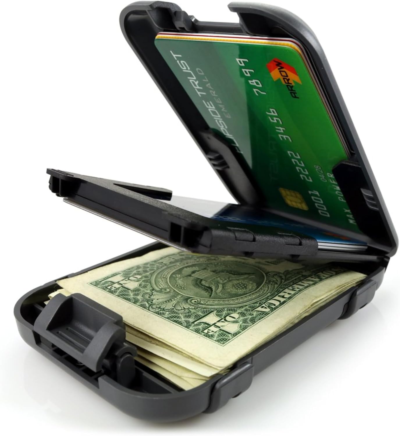 Flipside Wallets 4 RFID Blocking Wallet for Men with Removable Money Clip - Slim, Secure and Crush Resistant