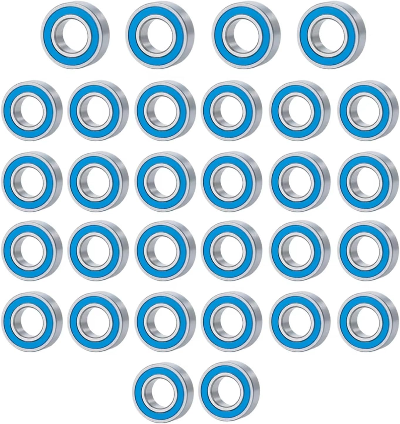 RCフランジベアリング For Tamiya 1/14 30個 ホイールハブ シールベアリングキット RCクローラーカー トラック