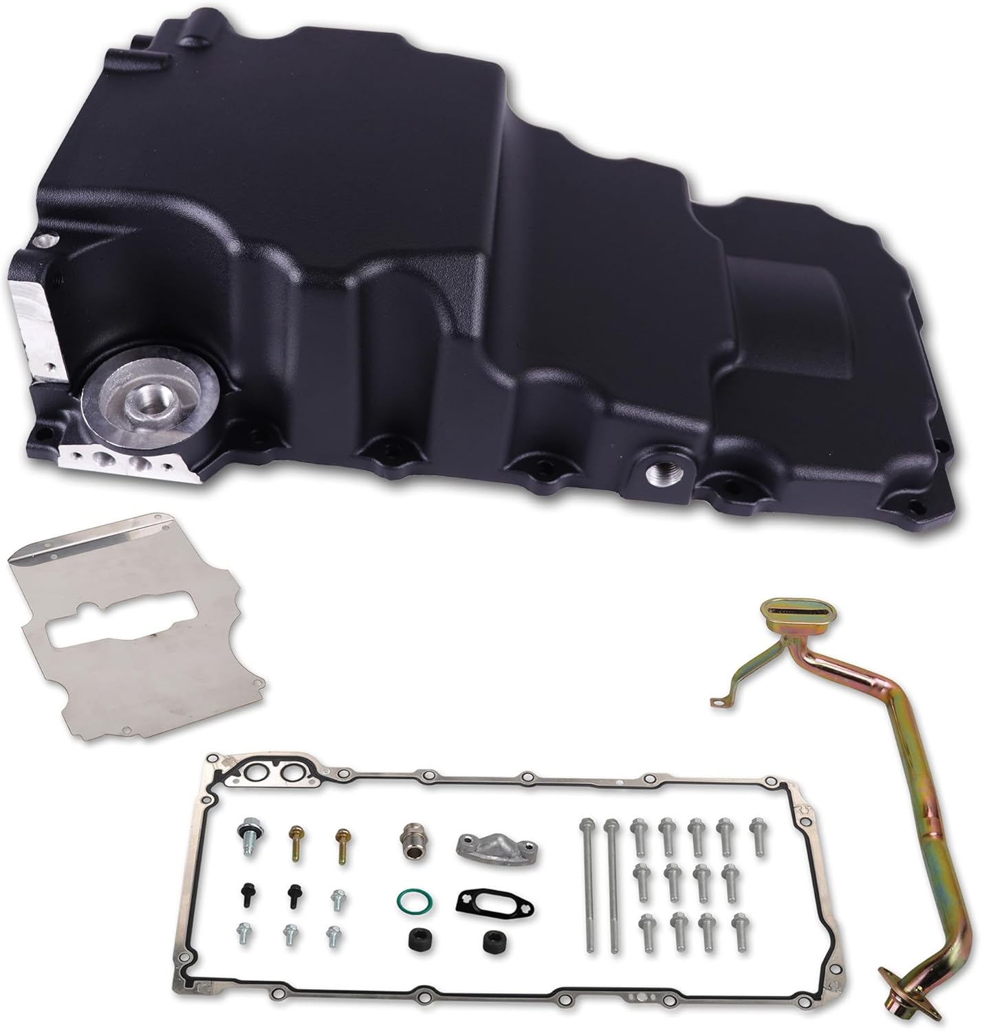 302-3 81075 LS Swap Retrofit Oil Pan Kit Aluminum Compatible with GM LS1 LS2 LS3 Chevy A/F/G-Body 1955-87 4.8L 5.3L 5.7L 6.0L 6.2L V8 Engine(Natural)