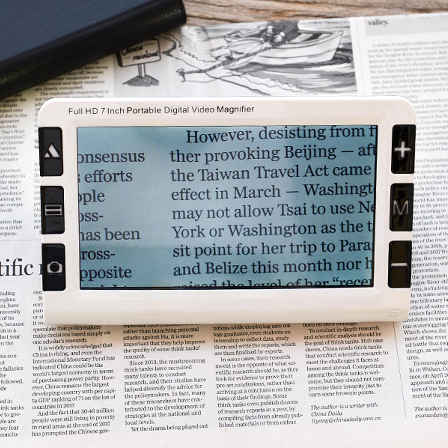 Portable Digital Magnifying Glass, 7inch Handheld