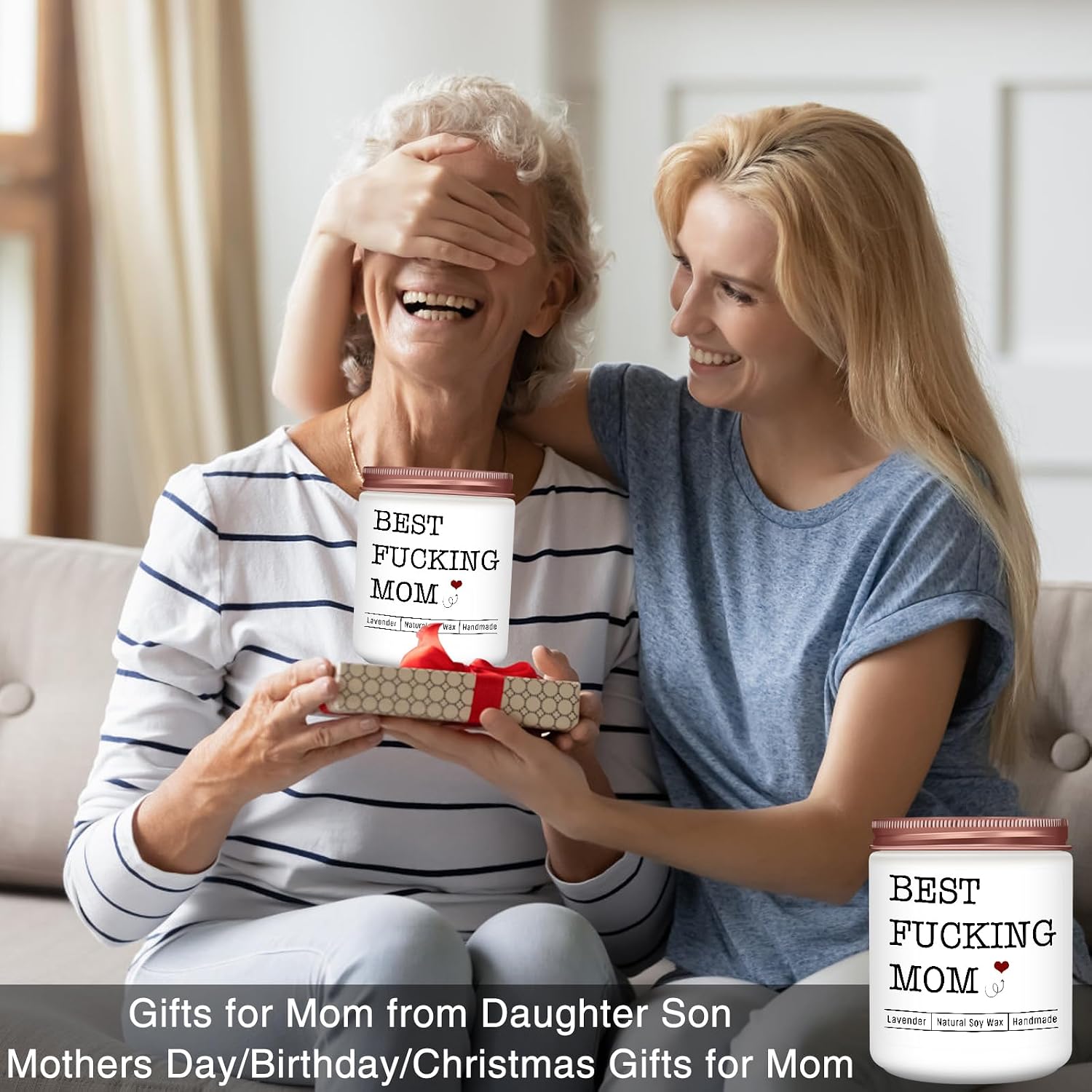 Homsolver Best Mom Gifts Ideas, Mothers Day Birthday Gifts for Mom from Daughter Son Kids, Funny Moms Lavender Candles Decor Gift image 5
