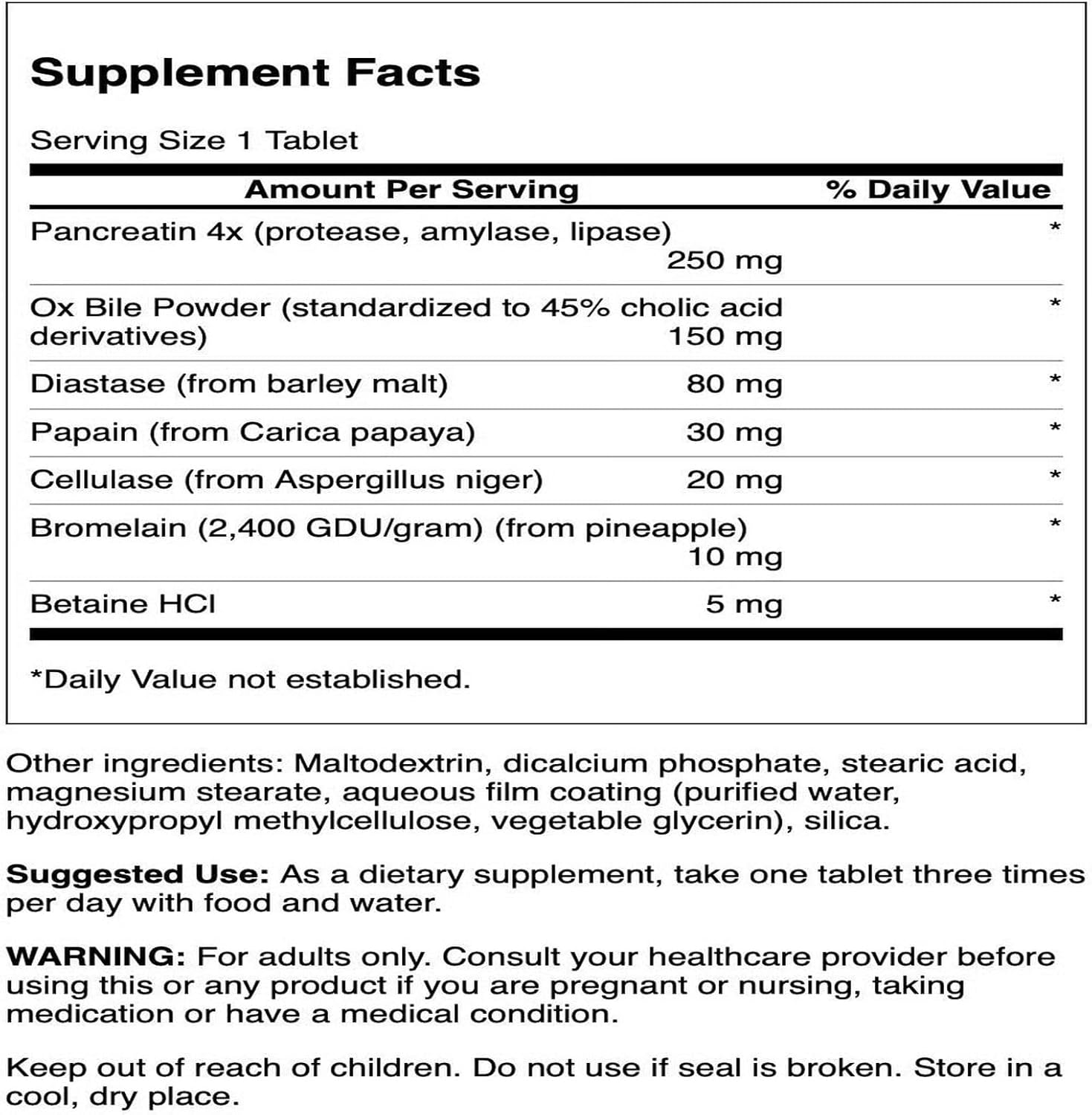 Swanson Digestive Enzymes 180 Tabs