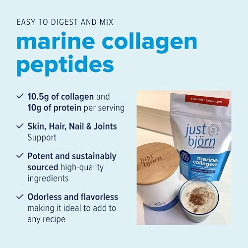 Miniatura 2 de Marine Collagen Starter Kit  Soporte para piel, cabello, uñas y articulaciones  Contiene tarro de cerámica, cuchara y dos bolsas de tamaño completo