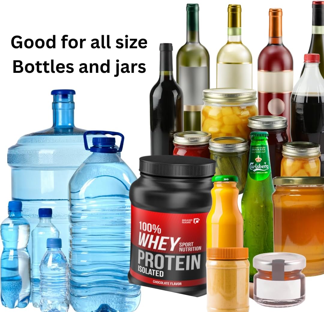 Jar Opener for Weak Hand & Seniors with Arthritis BY HPBIZ With Wine&Bottale Opener (RED)