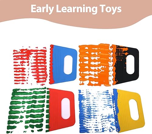 Miniatura 4 de Juego de 4 herramientas de textura para arte de yeso, raspadores de pintura para artes y manualidades, grafiti, pintura al óleo y dibujo, juguetes