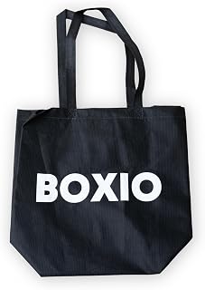 BOXIO - BAG: Perfect as a tote bag canisters, deposit bottles and more - Versatile shopping bag in black for beach, shopping and storage - Robust bag for any occasion, black, 30 x 11 x 0.4 inches,