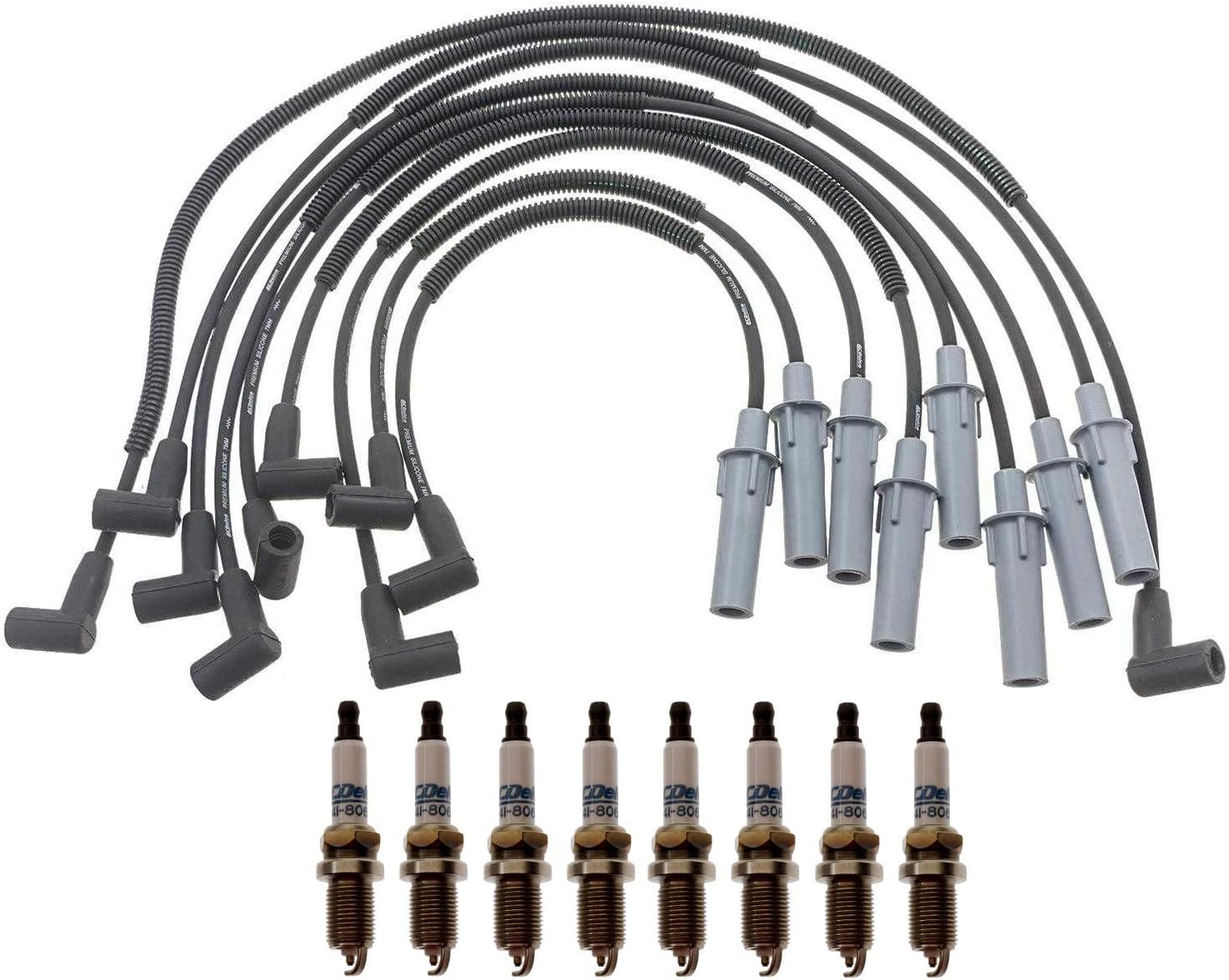 Pro Ignition Wire Set & 8 Platinum Spark Plugs Kit For B2500 Ram 3500 V8