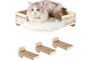 Sturdy Cat Wall Shelves with Plush Perches for Adventure-Seeking Felines