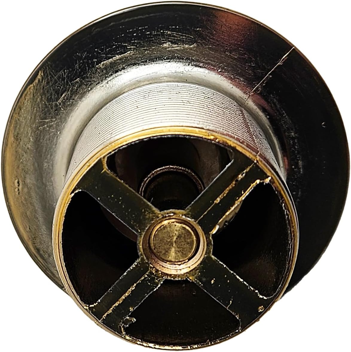 Westbrass A331-F-19 Fine Thread Twist & Close Bathtub Drain Plug 1-3/8" NPSM, Champagne Bronze
