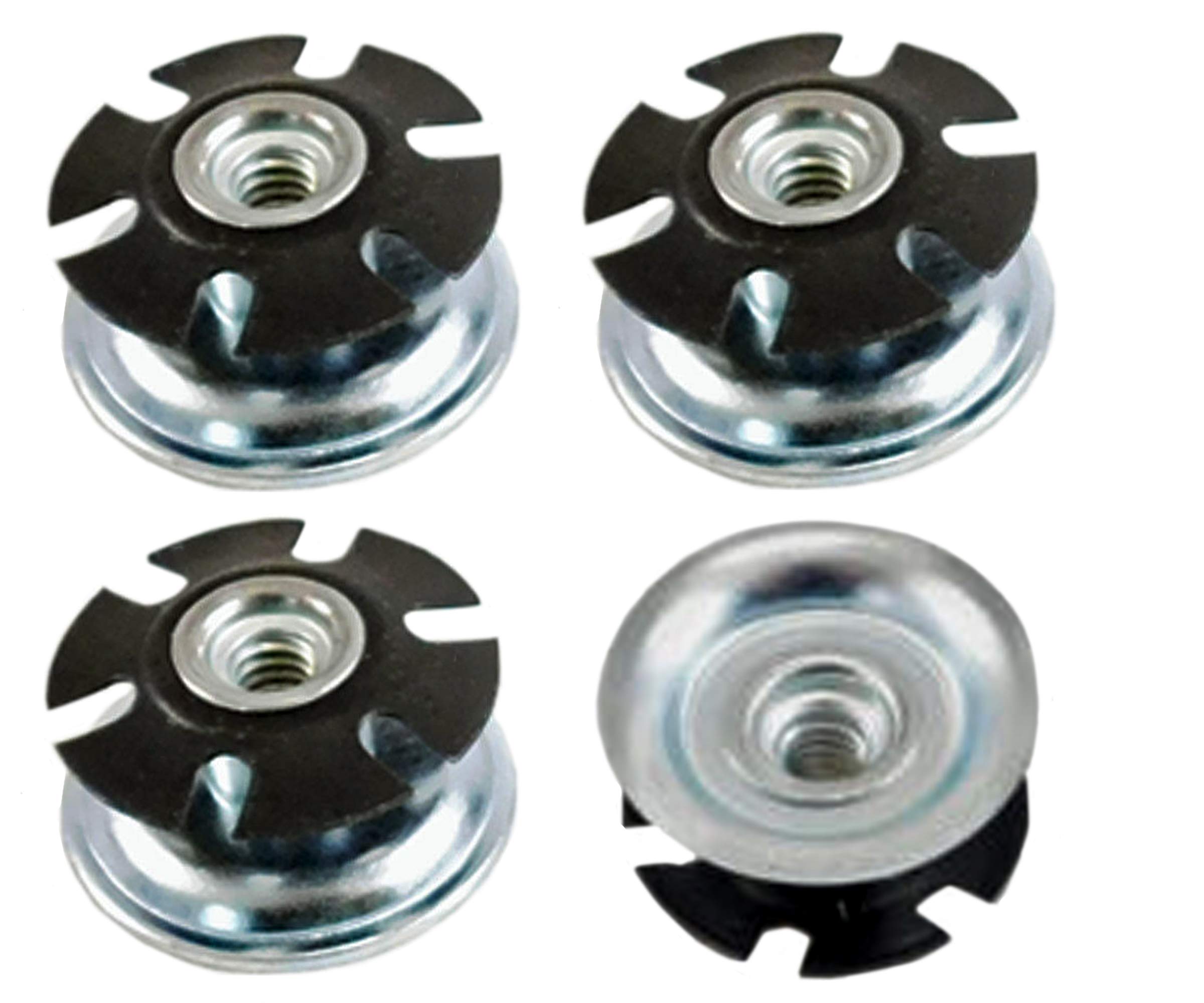 Threaded Inserts for 1-1/4 inch (OD) Round Tubing 1/4-20 Thread 4 Pack Metal Tubing Threaded Star Threaded Round Adapter Thread Inserts for Metal