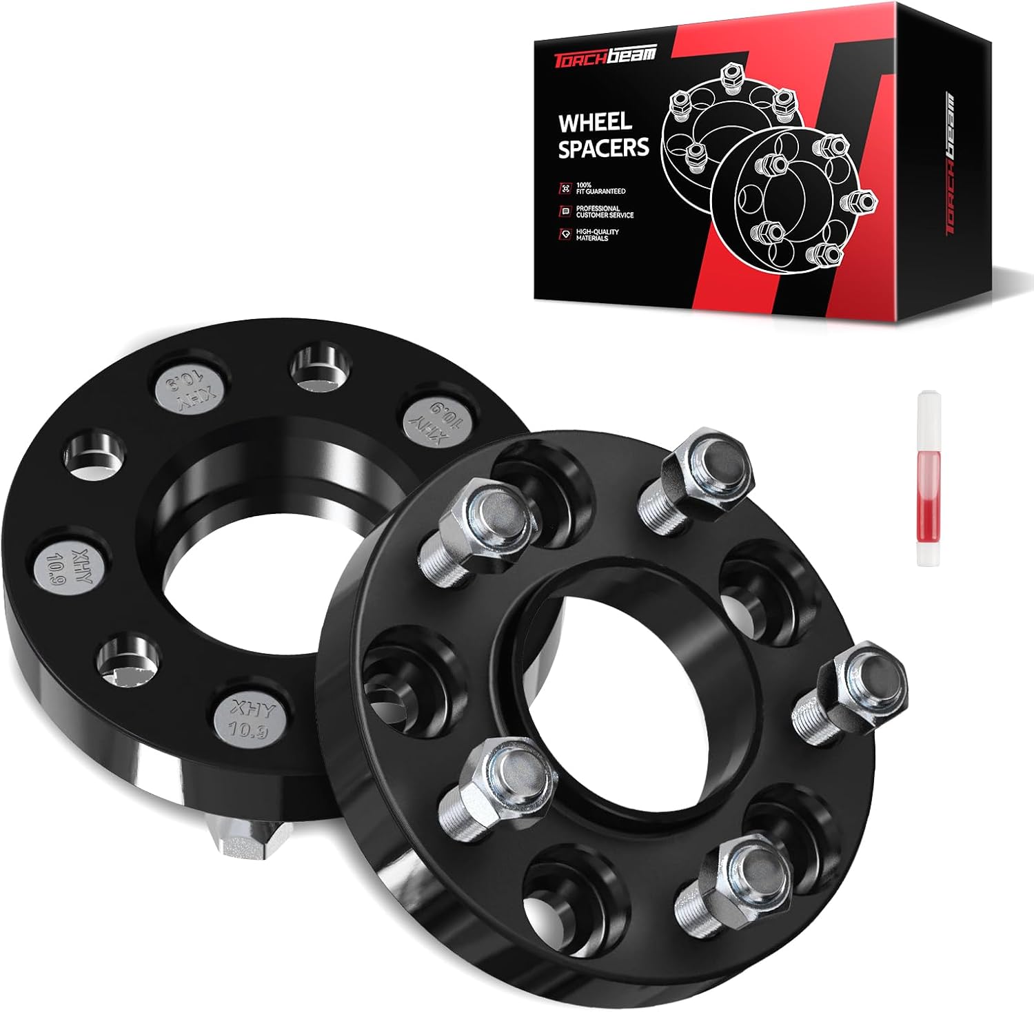 Torchbeam 5x115 Hub Centric Wheel Spacer 1“ for Charger, 300, Challenger, Magnum, 71.5mm Hub Bore & M14x1.5 Stud, 5 Lug Forged Spacer, 2Pcs