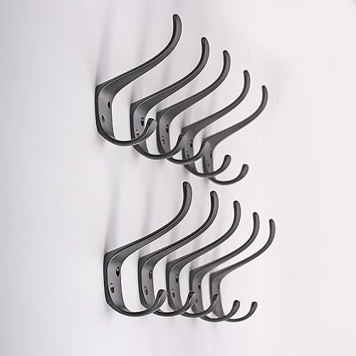 Miniatura 7 de Ambipolar Paquete de 10 ganchos elegantes para colgar abrigos, para colgar abrigos, percheros, bolsos, sombreros con tornillos