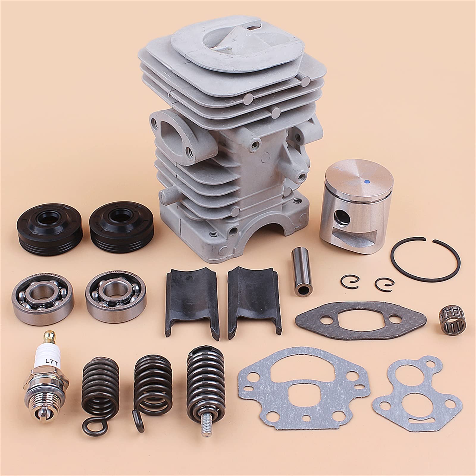 IWBR Kit de pistón de Cilindro de 39mm Apto for Husqvarna 240 235 236 cojinete de cigüeñal Junta de Sello de Aceite Amortiguador cojinete Motosierra Pieza de Repuesto