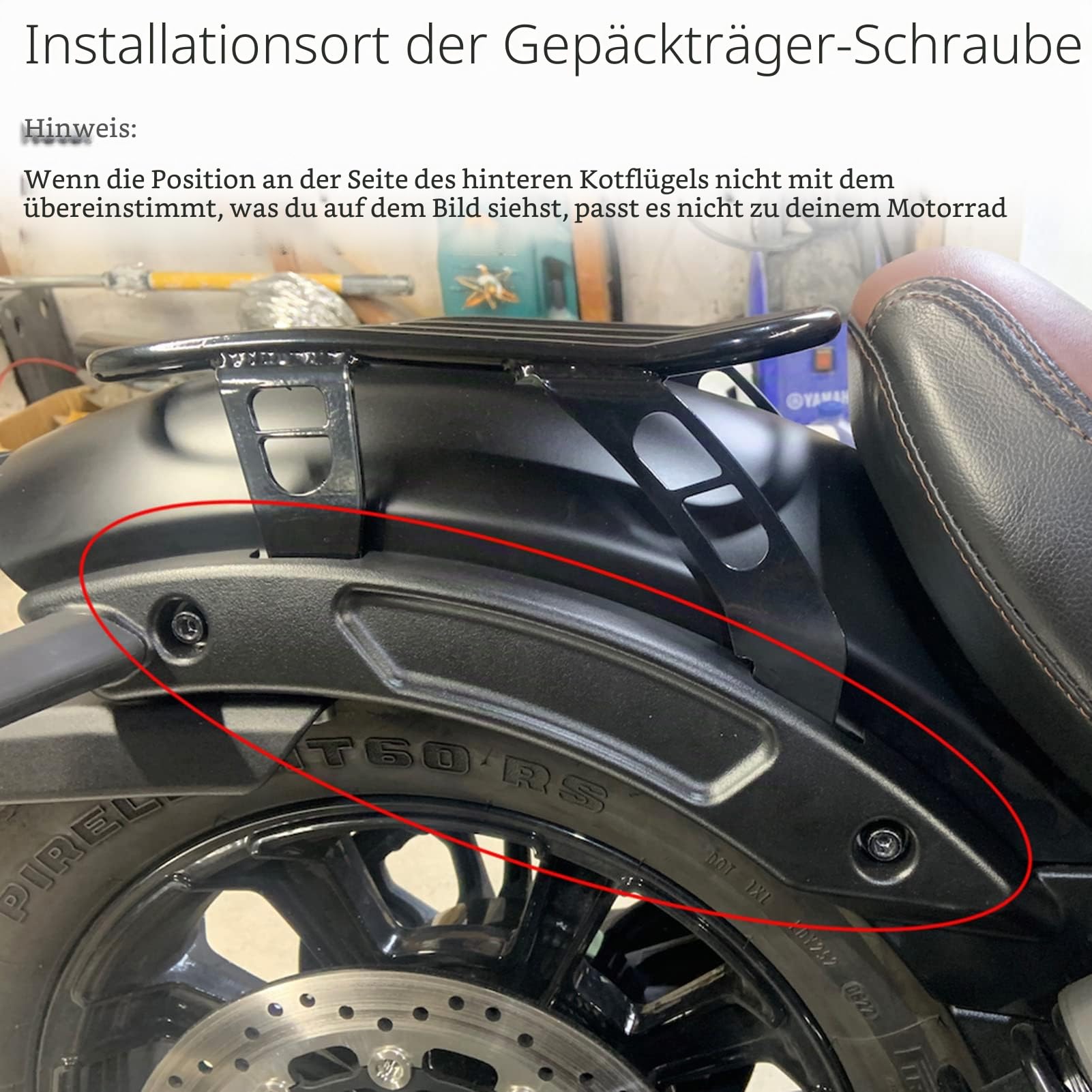Motorrad-Gepäckträger, Beifahrer-Rücksitz für Indian Scout Bobber Twenty Sixty 2018-2023, Schwerlast-Laderegal Zubehör