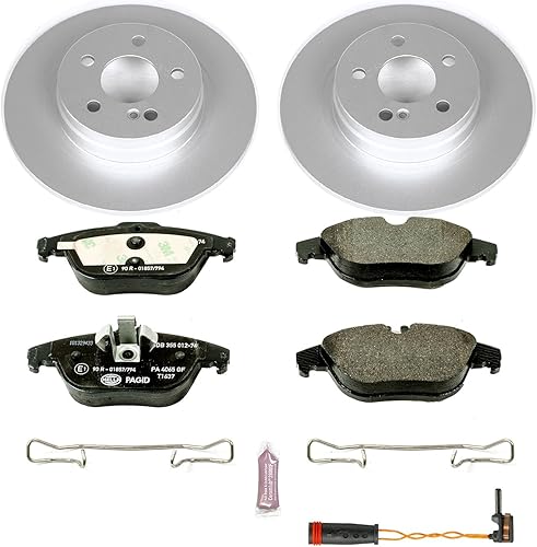 Miniatura 2 de Power Stop ESK5625 Kit de freno trasero Euro-Stop Mercedes y 1 cable de sensor trasero para Mercedes-Benz C250 2012-2015, Mercedes-Benz C300