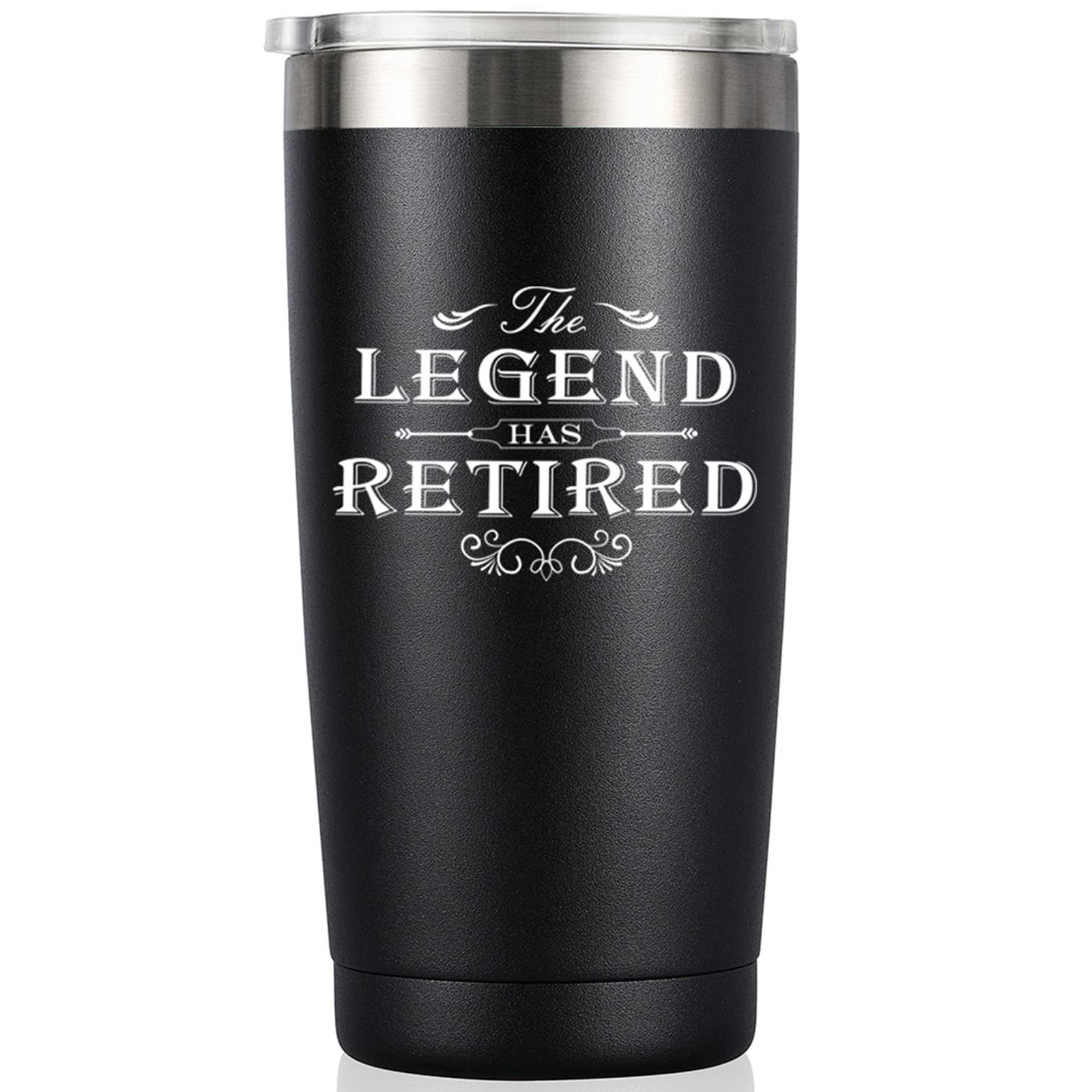 Photo 1 of The Legend Has Retired - Retirement Gifts for Men, Coworker, Boss, Employee, Teacher, Unique Birthday Retired Gifts for Husband, Dad, Friends, Brother, Uncle, Grandpa, 20 Ounce, Black
