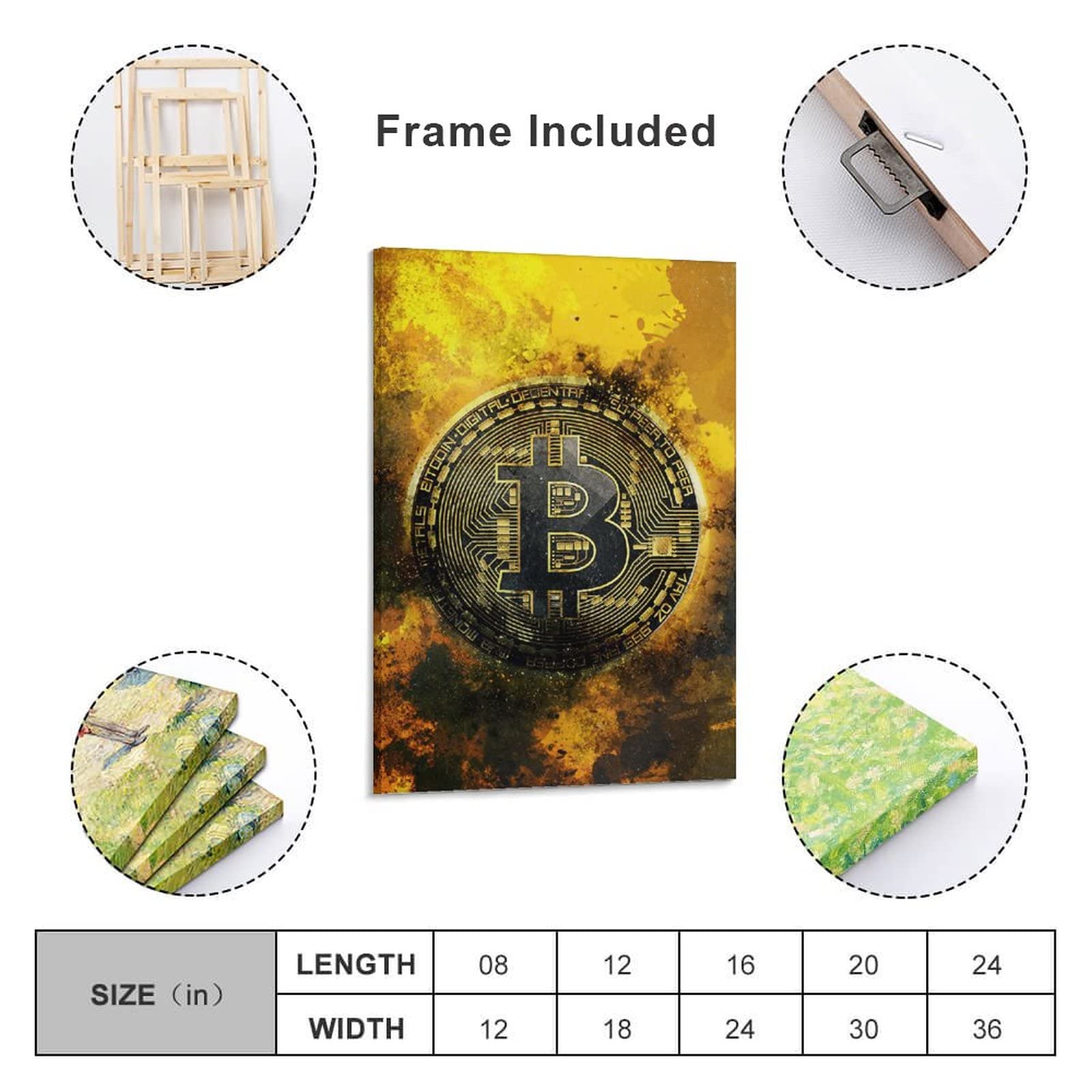 Amazon.com: SUENOS Bitcoin Canvas Print Pop Art, Cryptocurrency Artwork  Office Decor, Crypto Wall Art, BTC Poster Art, Poster Print for Teen Boys  Room Wall Art Canvas Painting Print 24x36inch(60x90cm): Posters & Prints