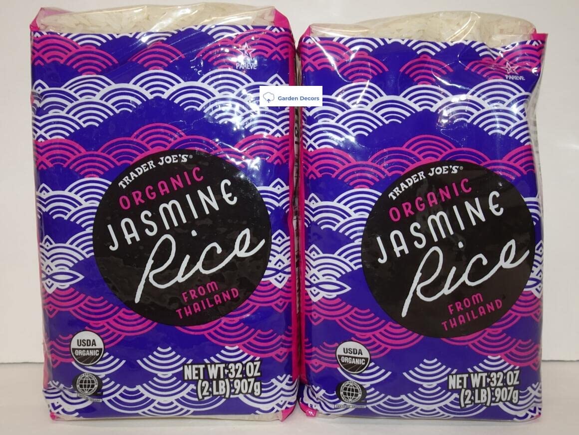 Trader Joe’s Organic Jasmine Rice from Thailand 32oz 907g (Two Bags)
