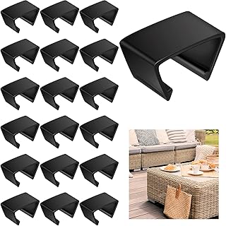 20 Pieces Outdoor Furniture Clips Patio Sofa Clips Rattan Furniture Clamps Wicker Chair Fasteners, Connect The Sectional o...