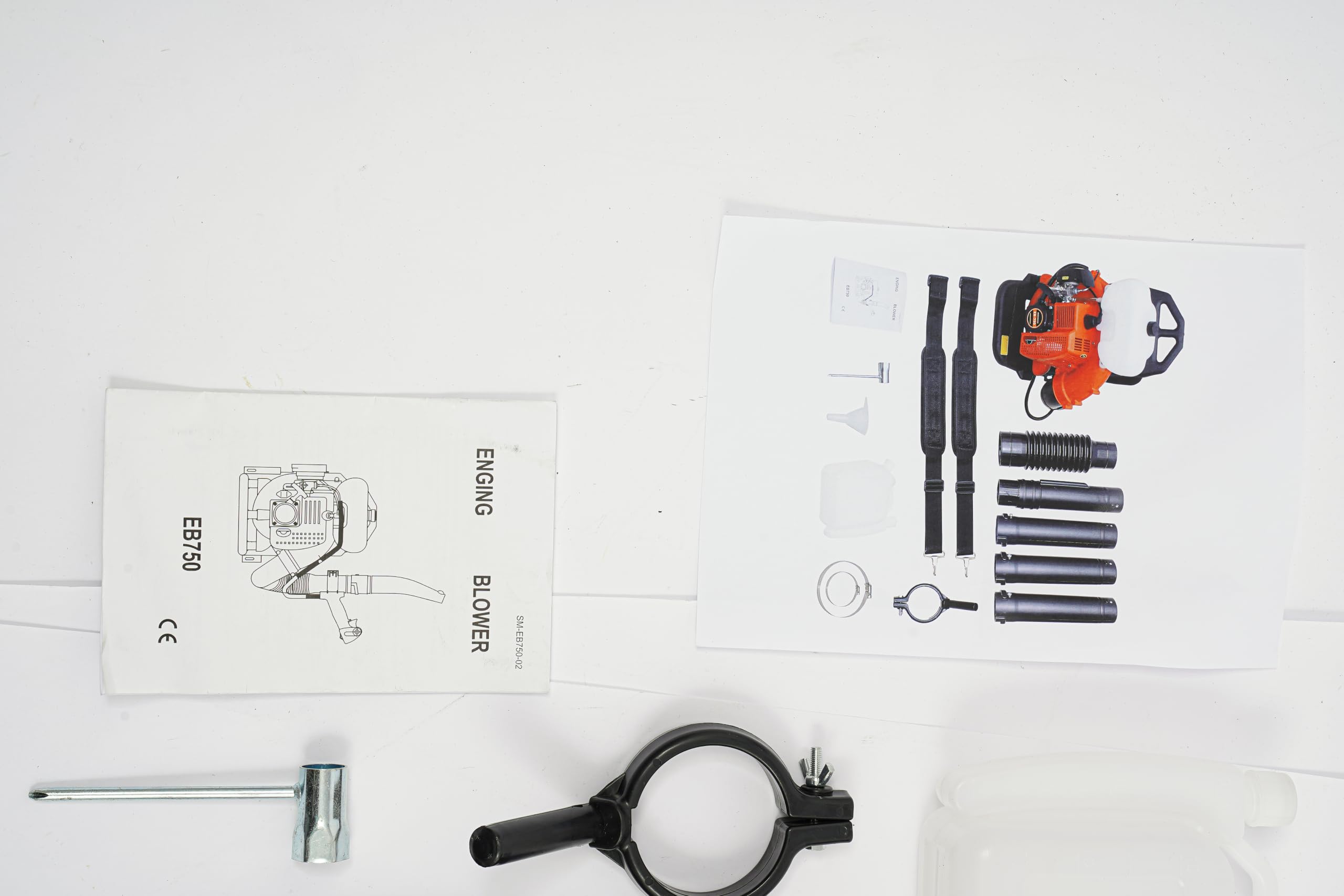 Soffiatore a schiena ergonomico con 41,5 cc per ambienti esterni | Alloggiamento leggero in plastica e alluminio, ideale per lavori di giardinaggio, versatile, montaggio rapido